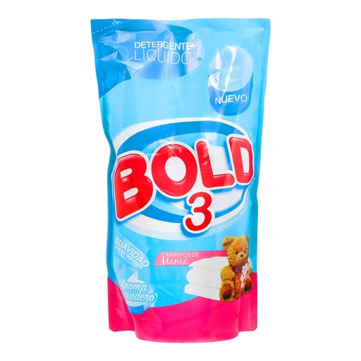 [BOLD 3 CARIÑITOS 800ML] Detergente Bold 3 Cariñitos de Mamá Líquido 800ml