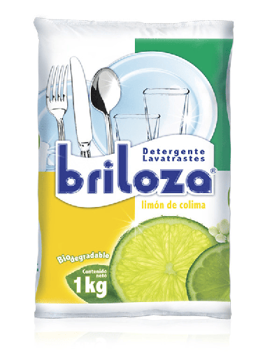 [BRILOZA 1KG] Detergente Briloza Limón de Colima en Polvo 1kg