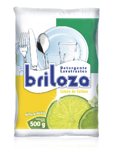 [BRILOZA 500GR] Detergente Briloza Limón de Colima en Polvo 500gr