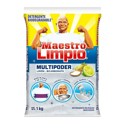 [MAESTRO LIMPIO 1KG] Detergente Maestro Limpio Multiusos en Polvo 1kg