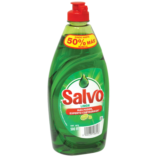 [SALVO 500ML] Detergente Salvo Limón Líquido 500ml