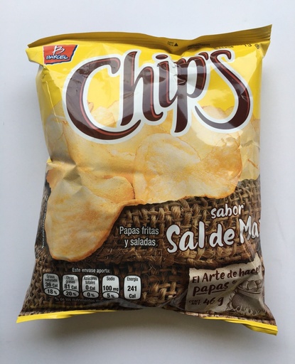 [CHIPS BARCEL SAL DE MAR 46GR] Papas Fritas Chips Barcel Sal de Mar 46gr