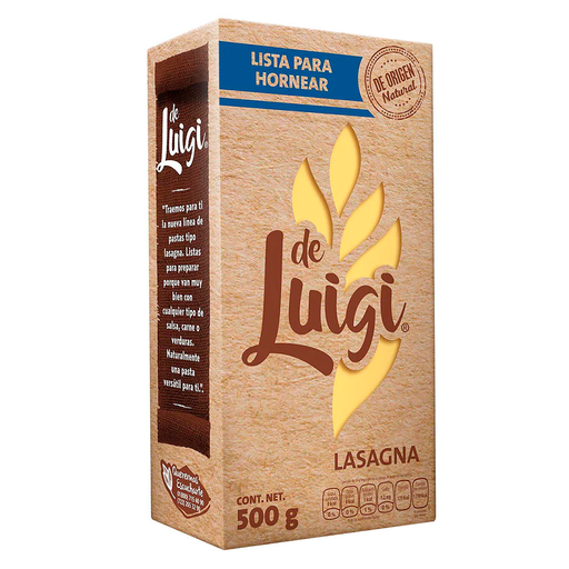 [PASTA DE SÉMOLA DE LUIGI LASAGNA 500GR] Pasta de Sémola de Luigi Lasagna 500gr
