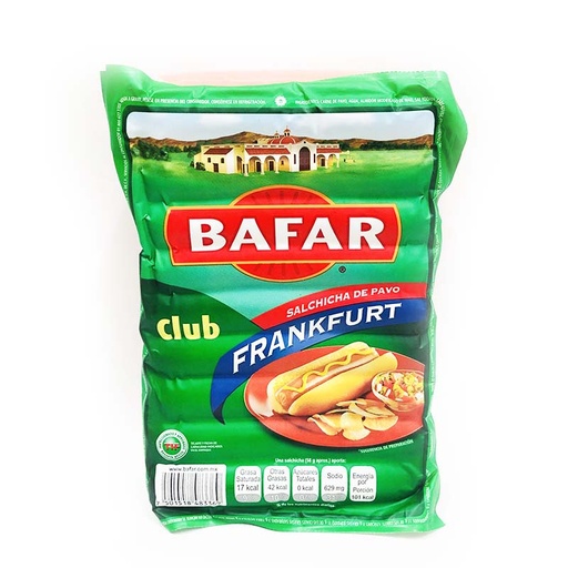 [SALCHICHA FRANKFURT CLUB BAFAR 1KG] Salchicha Frankfurt Club Bafar 1kg