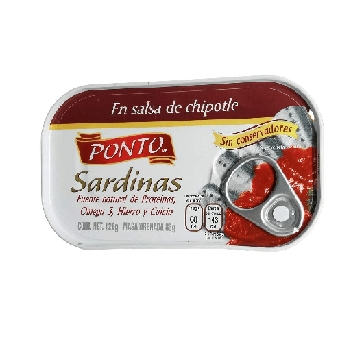 [PRONTO SARD CHIPOTLE 120GR] Sardina Ponto en Salsa de Chipotle 120gr