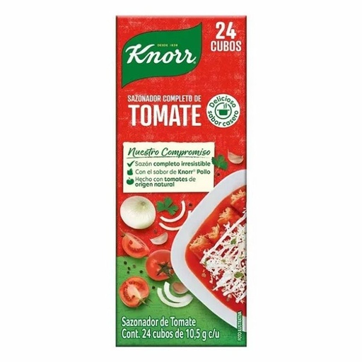 [KNORR TOMATE TIRA 24PZ] Sazonador Knorr Tomate Cubo Tira 24pz
