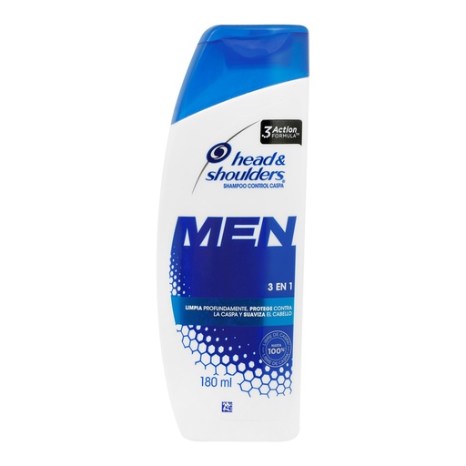 [HEAD & SHOULDERS 3 EN 1 MEN 180ML] Shampoo Head & Shoulders 3 en 1 Men 180ml
