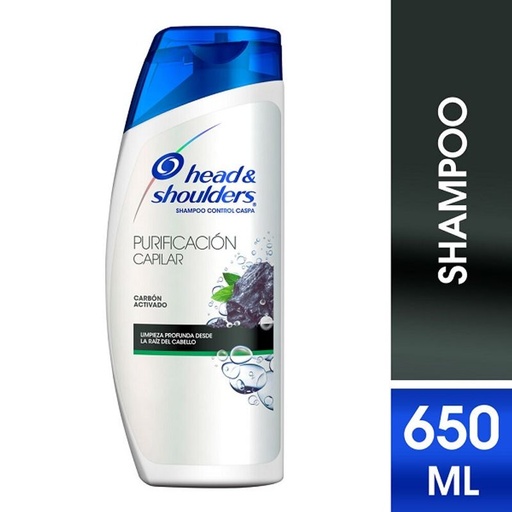 [HEAD & SHOULDERS PURIFICACIÓN 650ML] Shampoo Head & Shoulders Purificacion Capilar Carbon Activado 650ml
