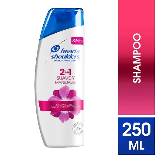 [HEAD & SHOULDERS SUAVE Y MANEJABLE 250ML] Shampoo Head & Shoulders Suave y Manejable 250ml