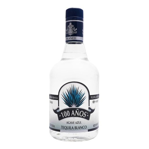 [100 AÑOS BCO. 700ML] Tequila 100 Años Blanco Agave Azul 700ml