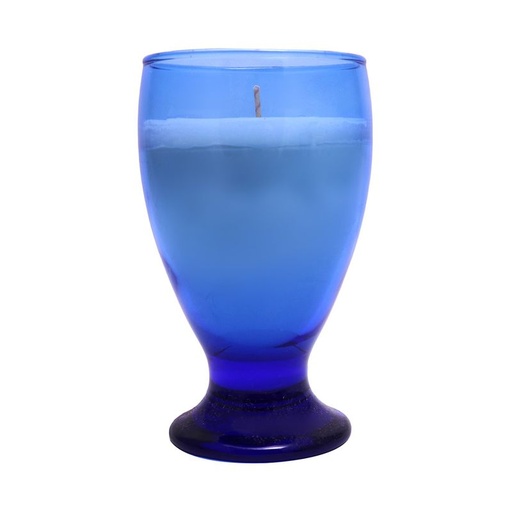 [LUZ ETERNA NORMANDIA AZUL 1PZ] Veladora La Fama Luz Eterna Copa Normandia Azul 1pz